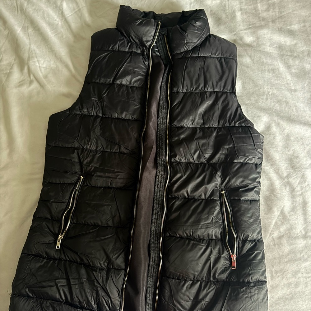 Love Tree Black Quilted Vest
